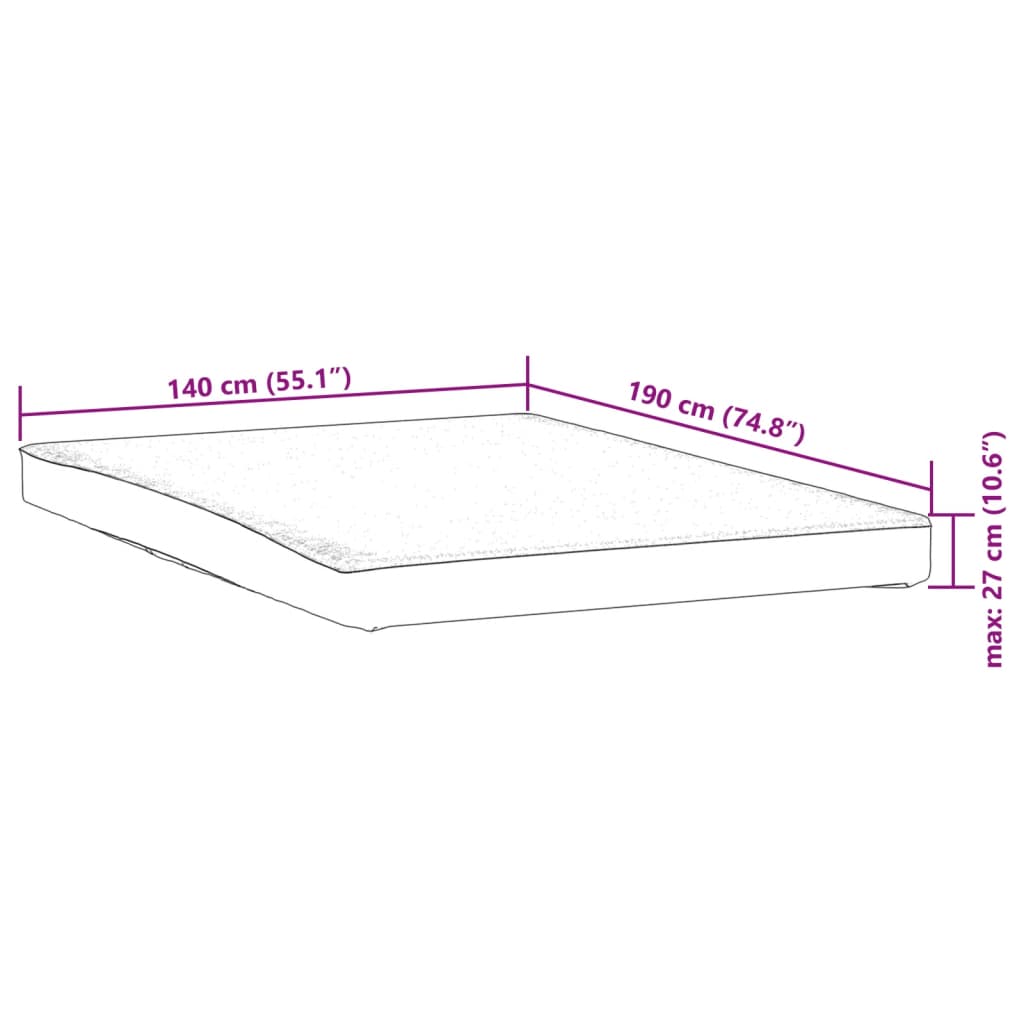 Madrassbeskytter hvit 140x190 cm vanntett