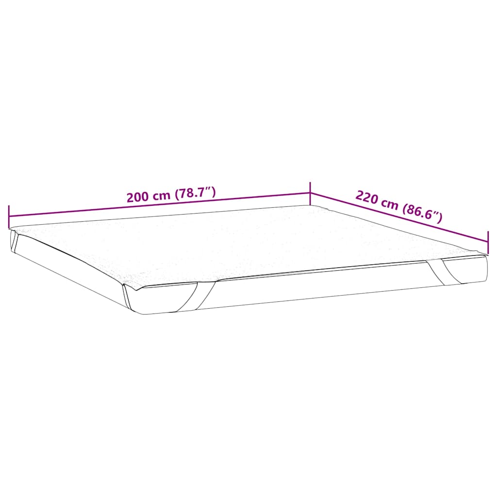 Madrassbeskytter hvit 200x220 cm vanntett