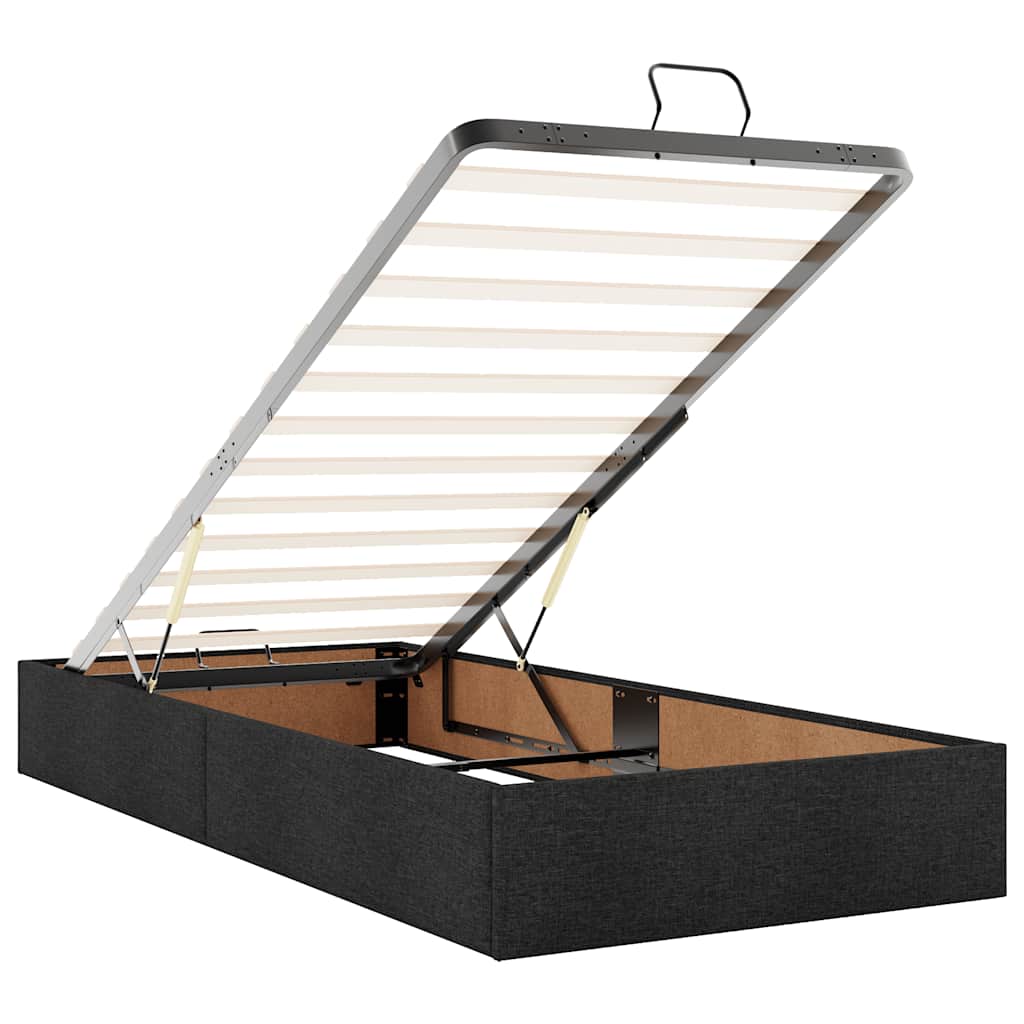 Ottoman sengeramme uten madrass svart Single stoff