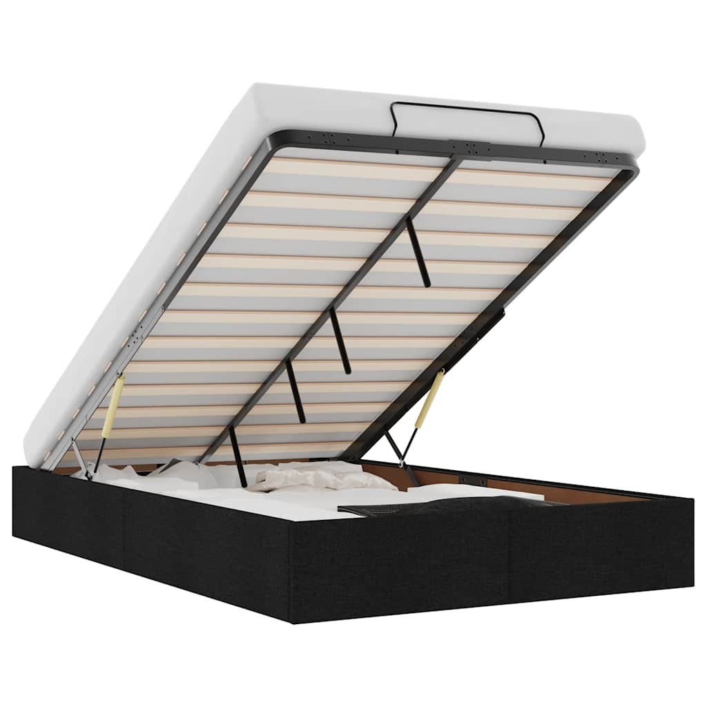 Ottoman sengeramme uten madrass svart Double stoff