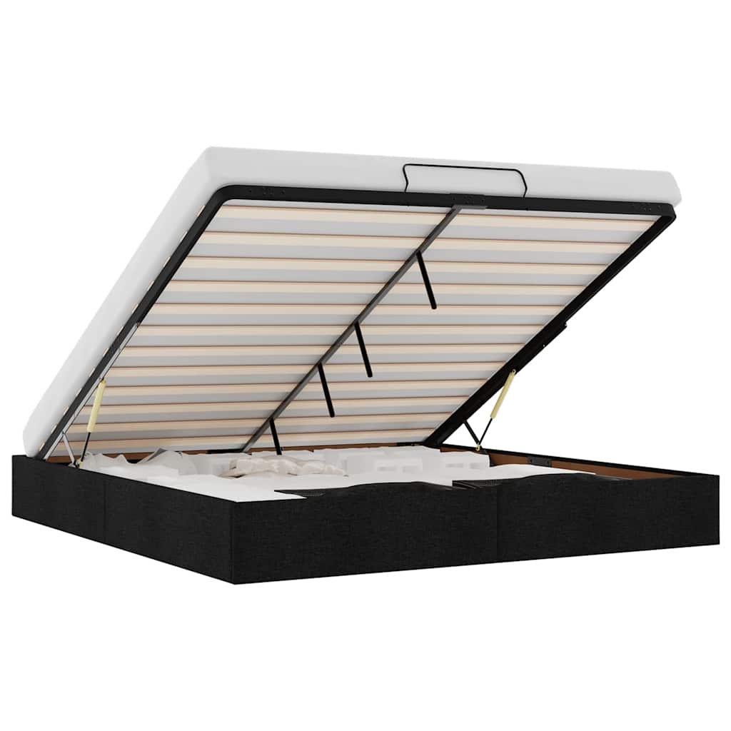 Ottoman sengeramme uten madrass svart Super King stoff