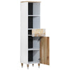Baderomsskap 38x33,5x160 cm heltre mango