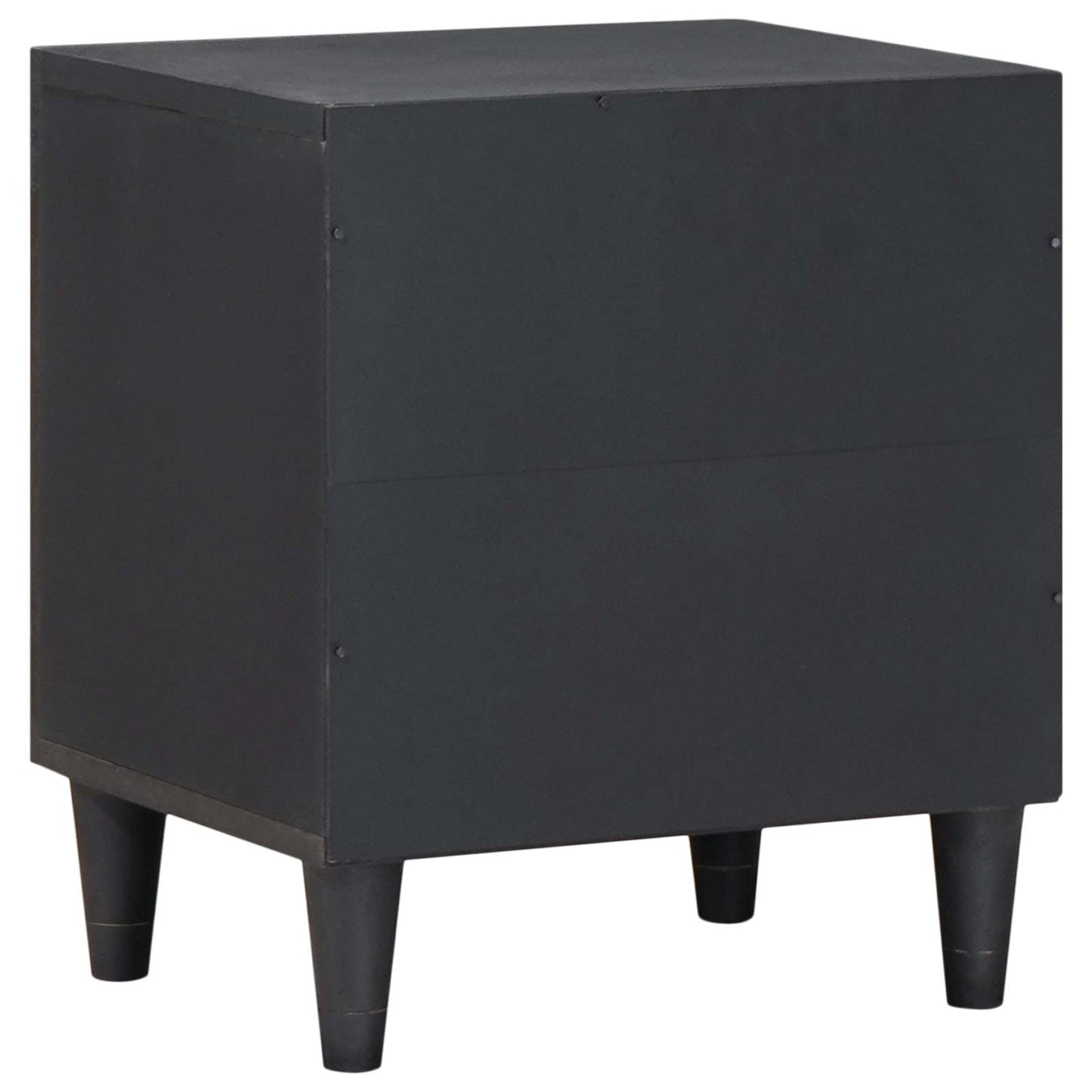 Nattbord med dør 2 pcs Svart 40 x 33 x 46 cm Massiv mango tre
