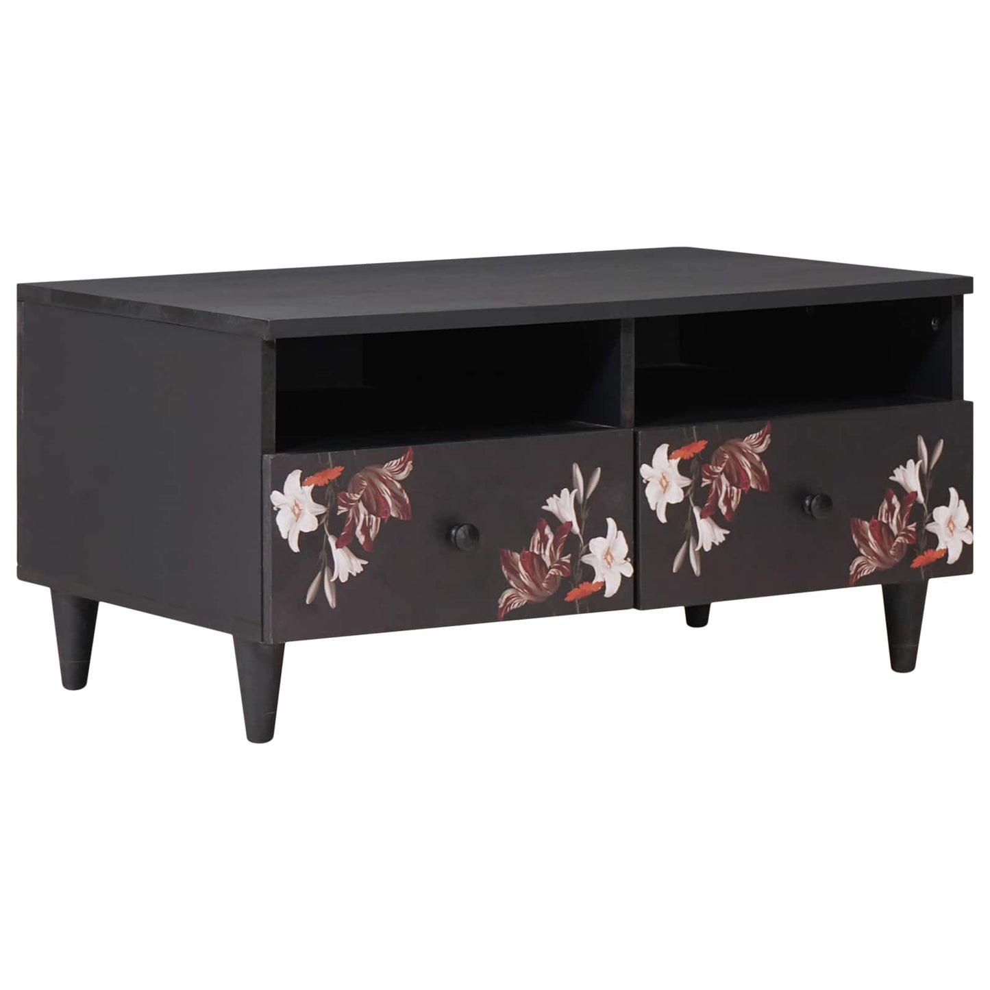 Kaffebord med skuff Flerfarget 80 x 54 x 40 cm Massiv mango tre