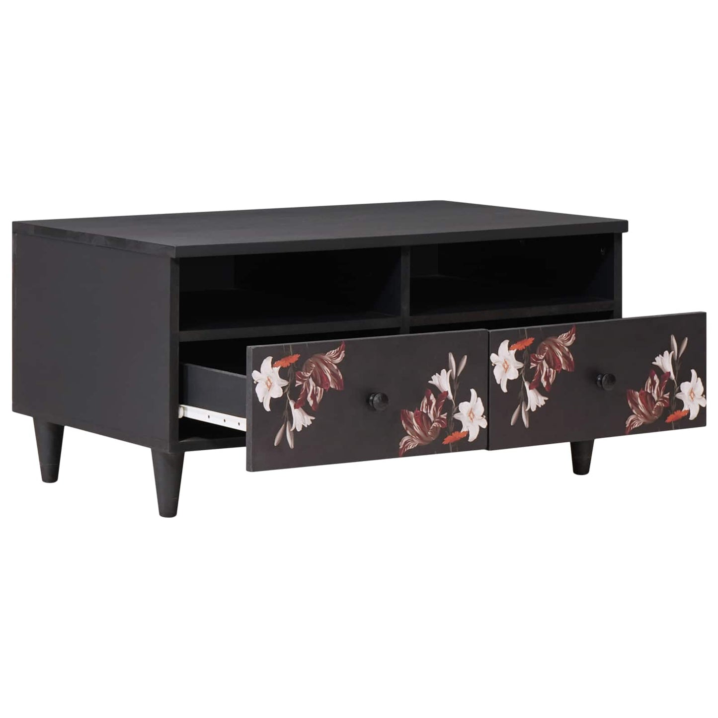 Kaffebord med skuff Flerfarget 80 x 54 x 40 cm Massiv mango tre