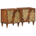 Nattbord med dør 2 pcs Honning brun 40 x 33 x 46 cm