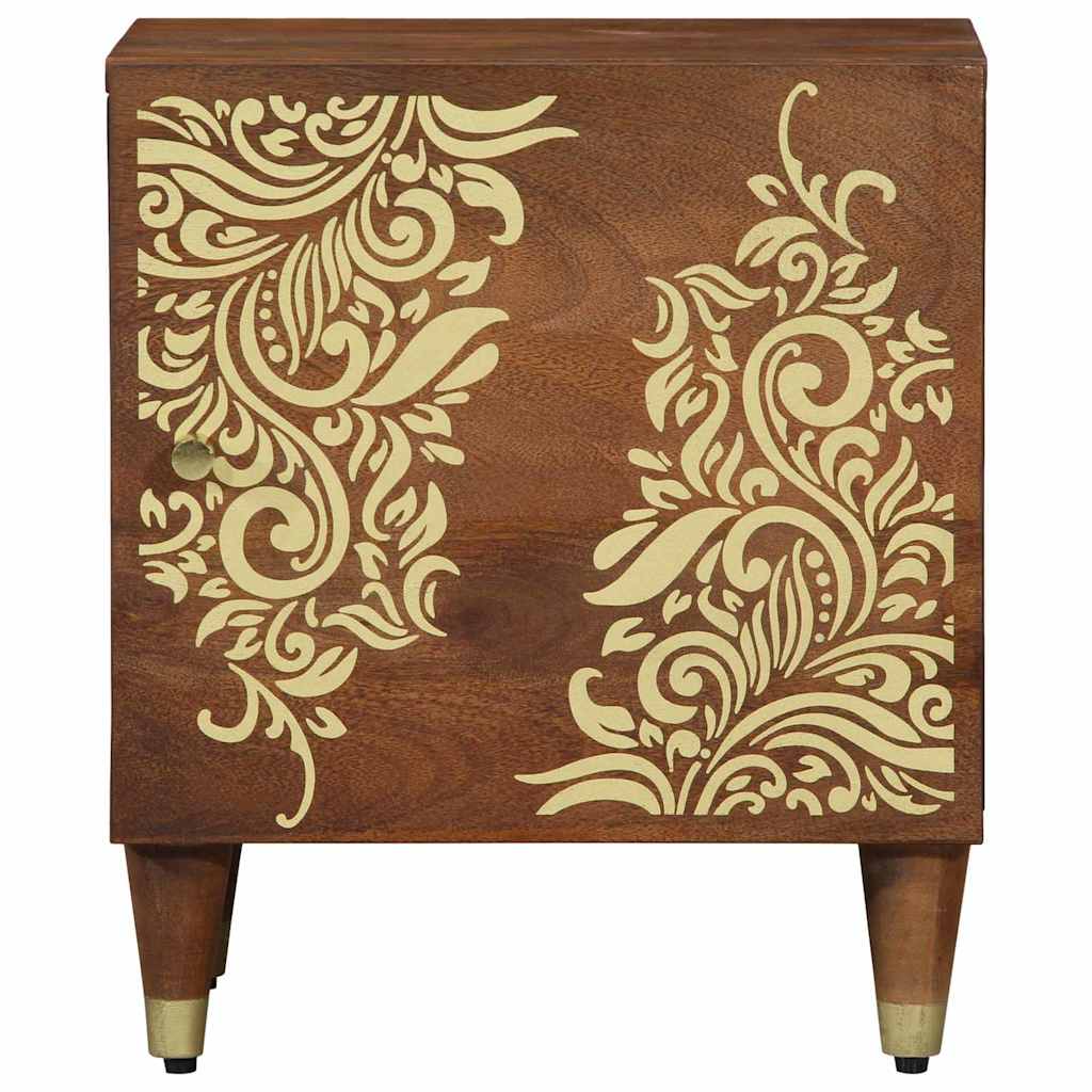 Nattbord med dør 2 pcs Honning brun 40 x 33 x 46 cm