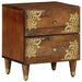 Nattbordskap Honning brun 40 x 33 x 46 cm Massiv mango tre