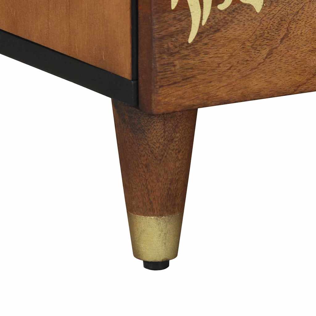 Nattbordskap 2 pcs honningbrun 40 x 33 x 46 cm Massiv mango tre