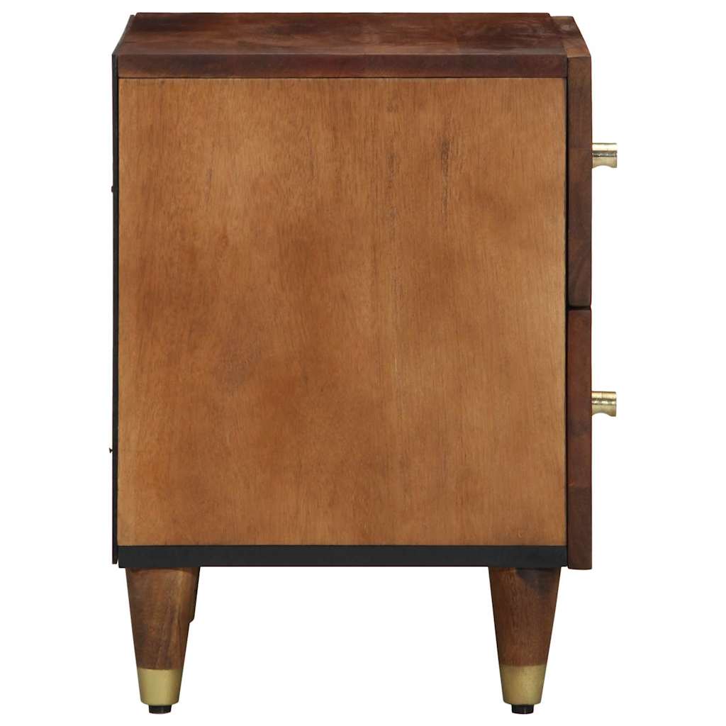 Nattbordskap med skuff 2 pcs Honning brun 40 x 33 x 46 cm