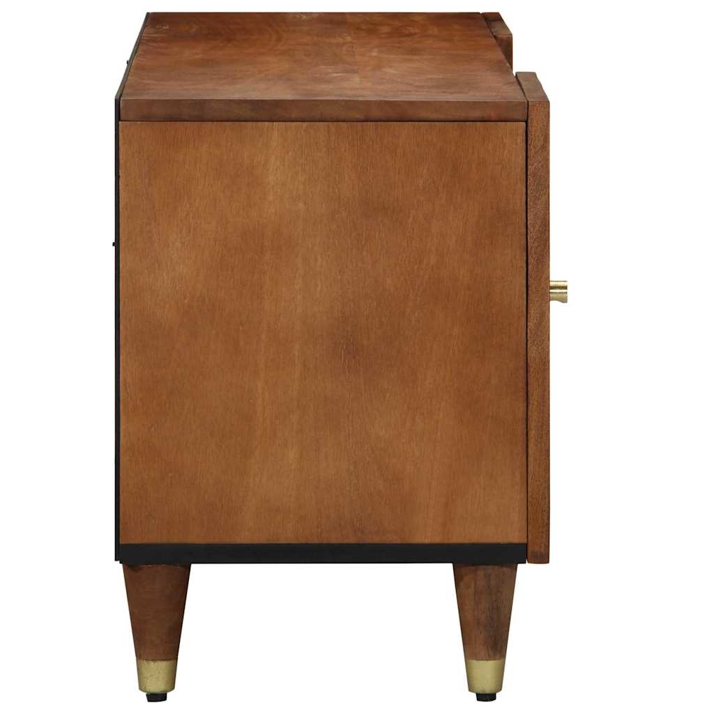 TV-skap med dør Honning brun 105 x 33 x 46 cm Massiv mango tre