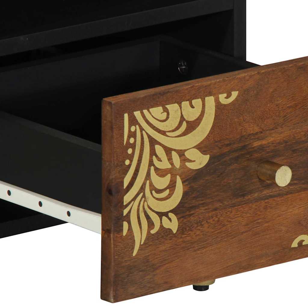TV-skap med skuff Honning brun 70 x 33 x 46 cm Massiv mango tre