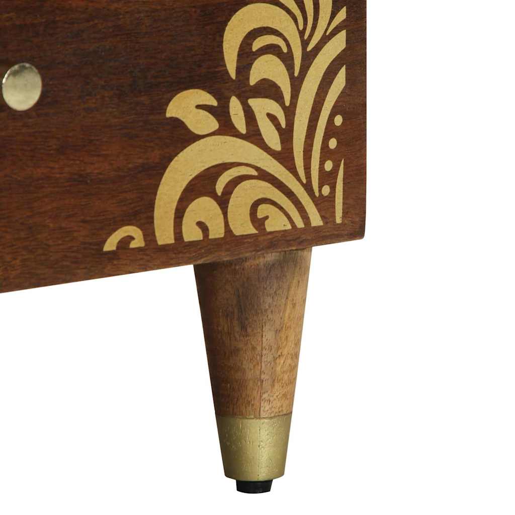 Nattbordskap 2 pcs honningbrun 40 x 33 x 46 cm Massiv mango tre