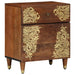 Nattbord med dør Honning brun 50 x 33 x 60 cm Massiv mango tre