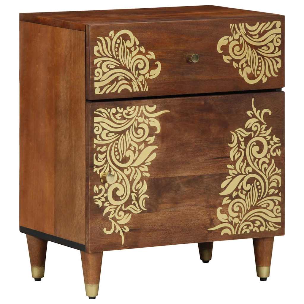 Nattbord med dør Honning brun 50 x 33 x 60 cm Massiv mango tre