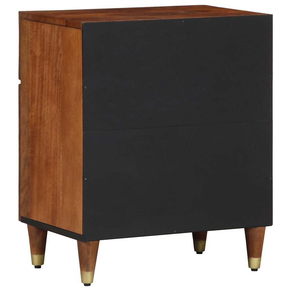 Nattbord med dør Honning brun 50 x 33 x 60 cm Massiv mango tre