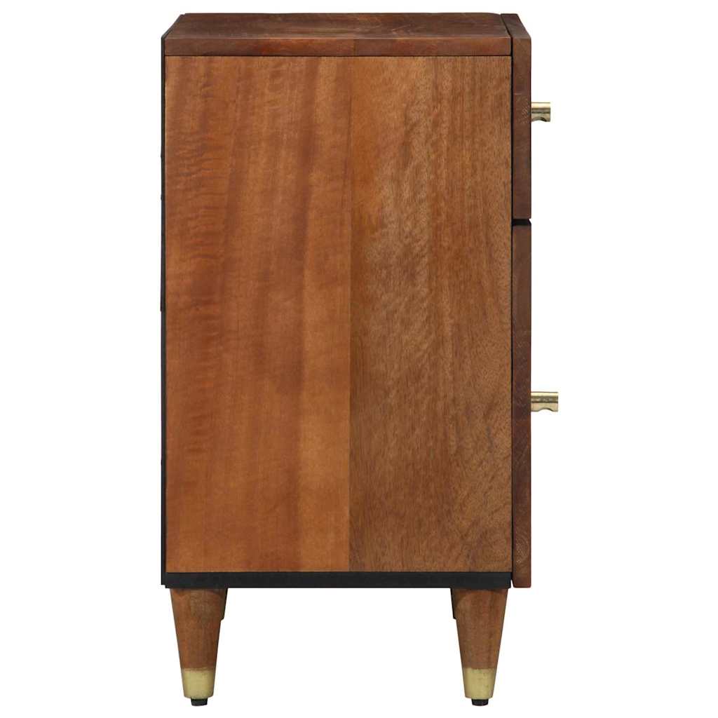 Nattbord med dør Honning brun 50 x 33 x 60 cm Massiv mango tre