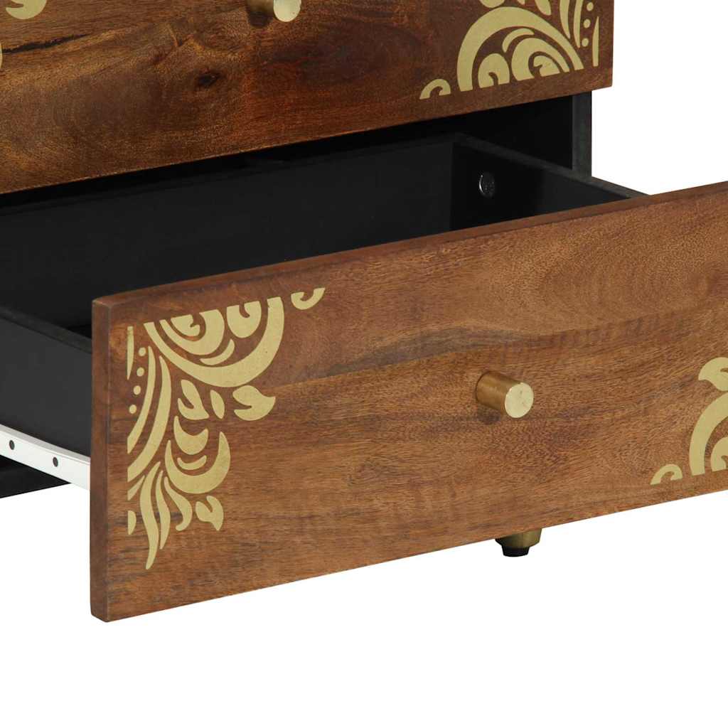 Nattbordskap honningbrun 50 x 33 x 62 cm Massiv mango tre