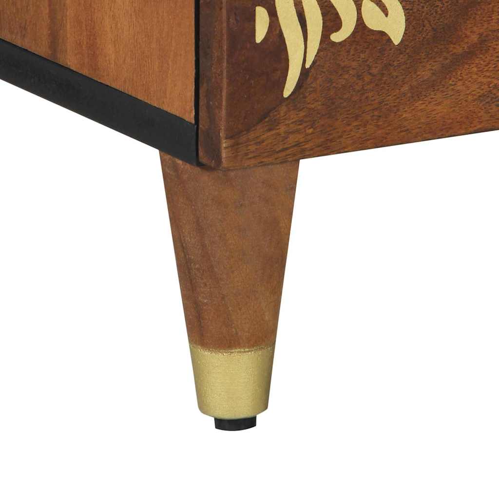 Nattbordskap honningbrun 50 x 33 x 62 cm Massiv mango tre