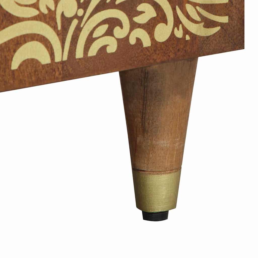 Nattbord med dør honningbrun 50 x 33 x 60 cm Massiv mango tre