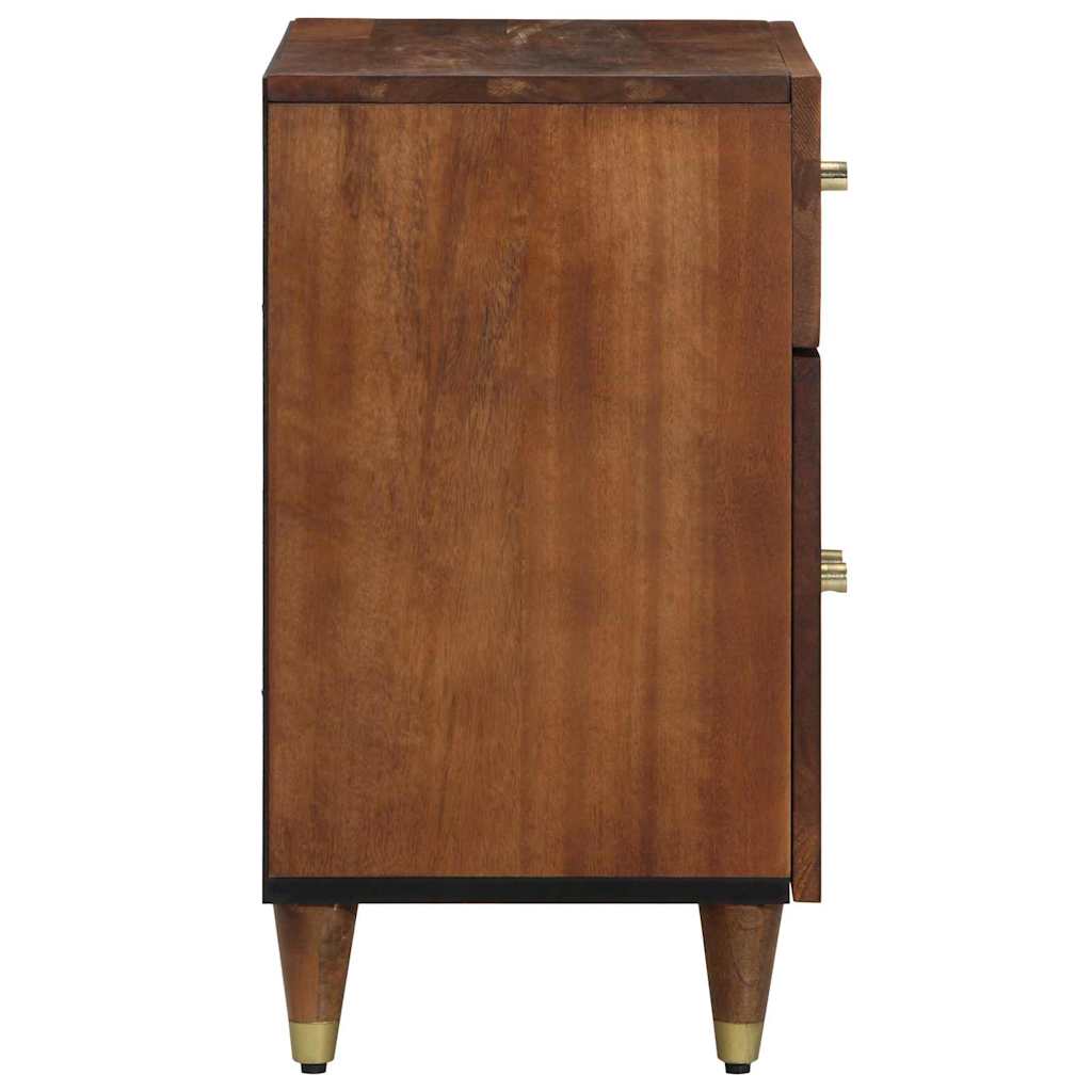 Nattbord med dør Honning brun 50 x 33 x 60 cm Massiv mango tre