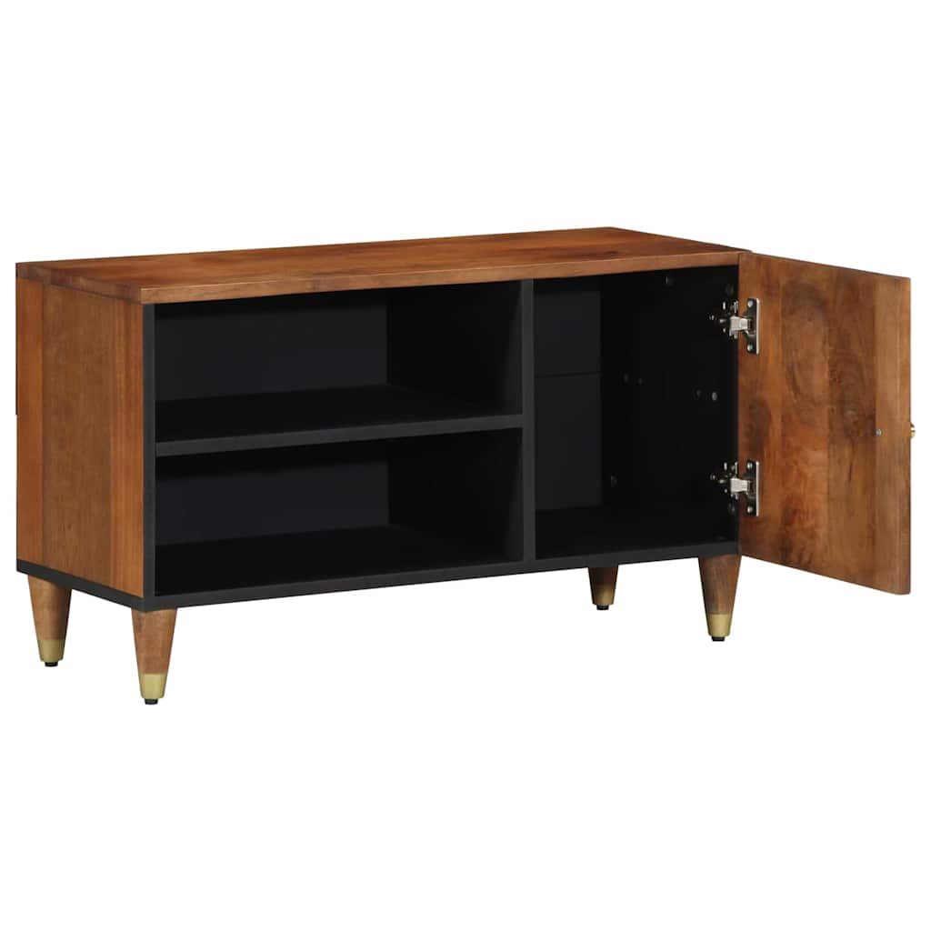 TV-skap med hylle Honning brun 80 x 33 x 46 cm Massiv mango tre