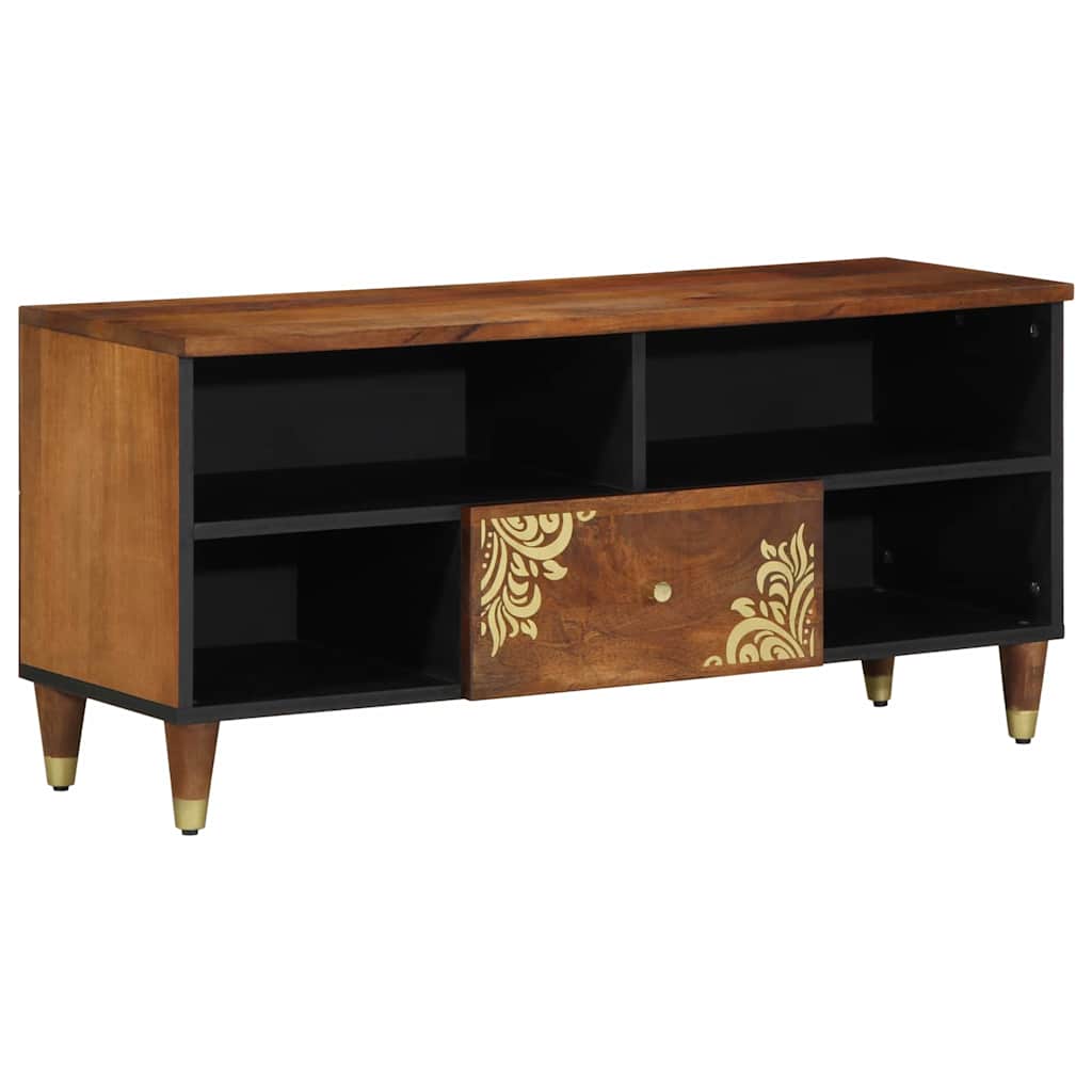 TV-skap Honning brun 100 x 33 x 46 cm Massiv mango tre
