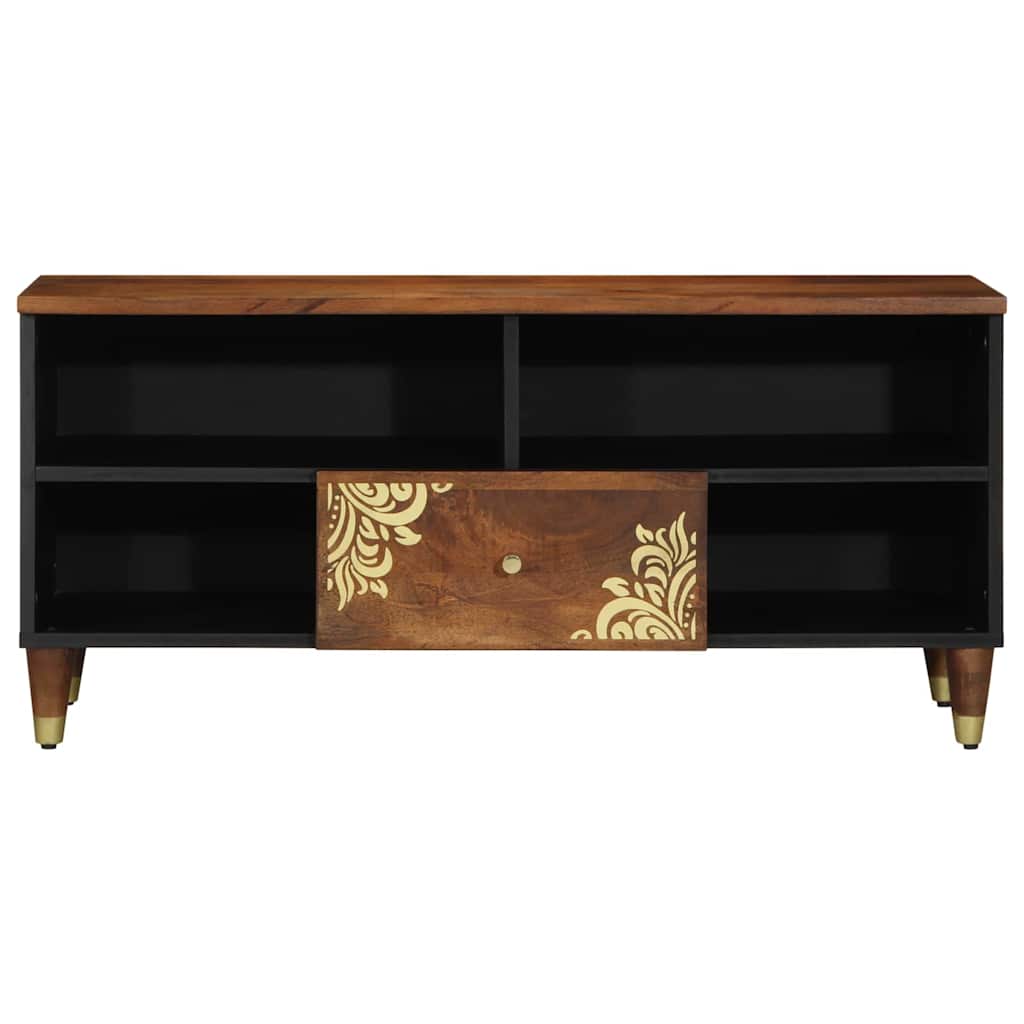 TV-skap Honning brun 100 x 33 x 46 cm Massiv mango tre