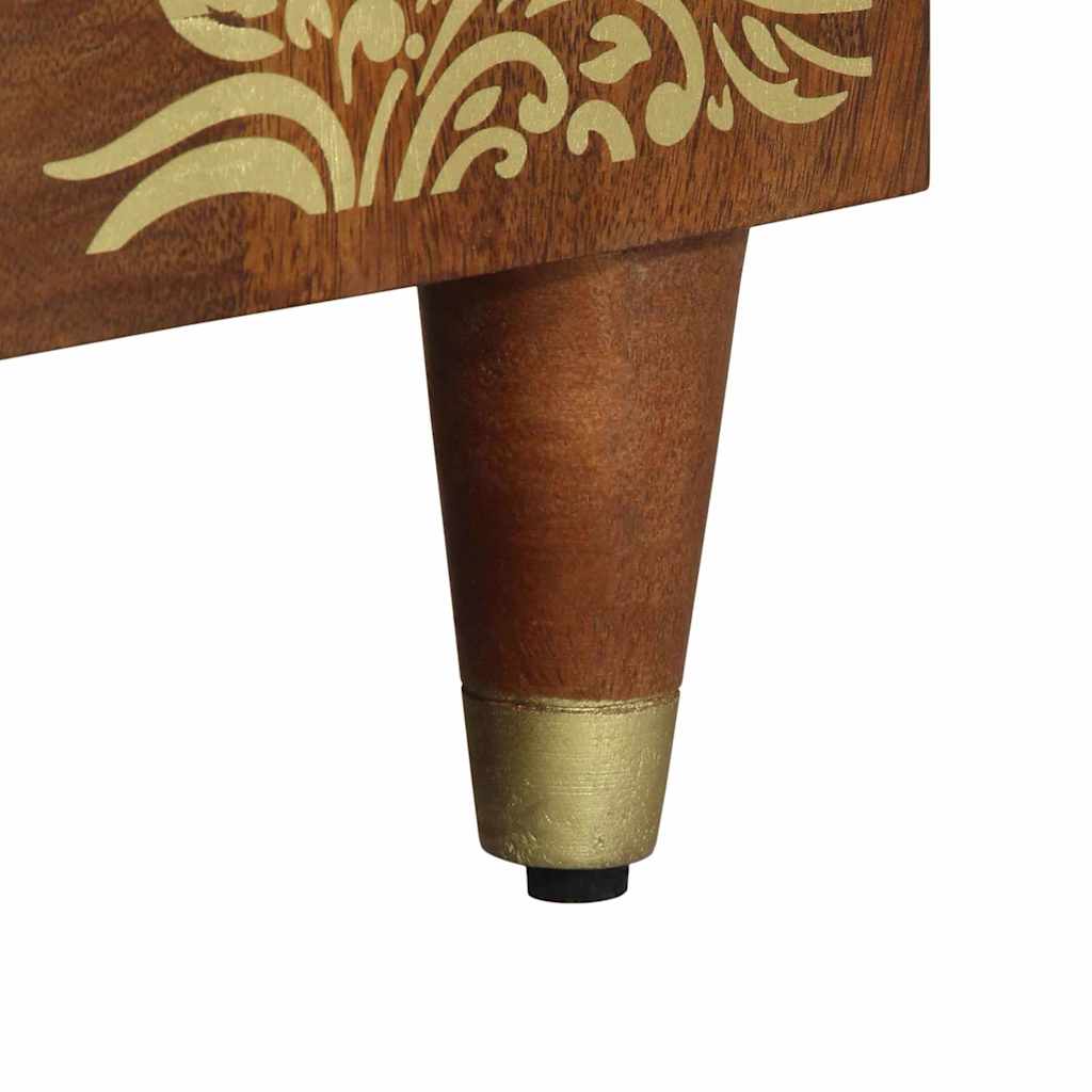 Vaskeskap med dør Honning brun 62 x 33 x 58 cm Massiv mango tre