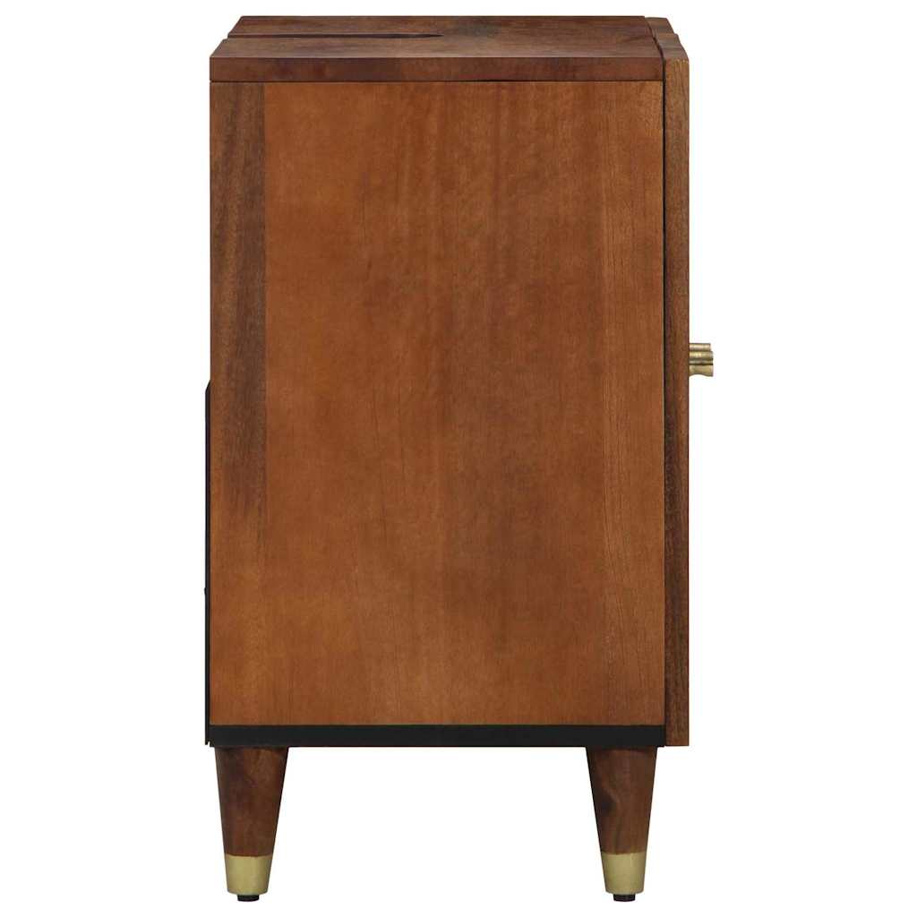 Vaskeskap med dør Honning brun 62 x 33 x 58 cm Massiv mango tre
