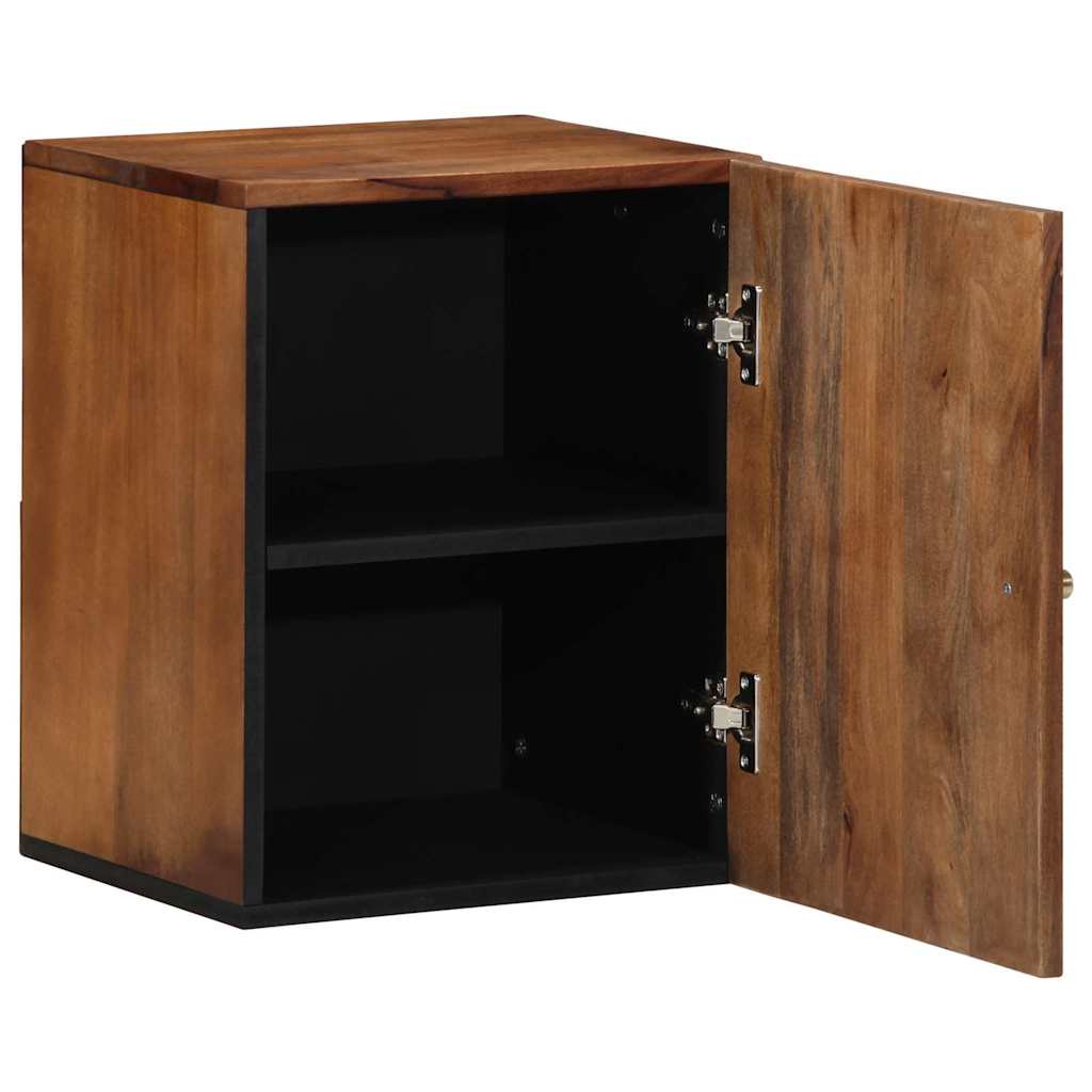 Veggskap med dør Honning brun 38 x 33 x 48 cm Massiv mango tre
