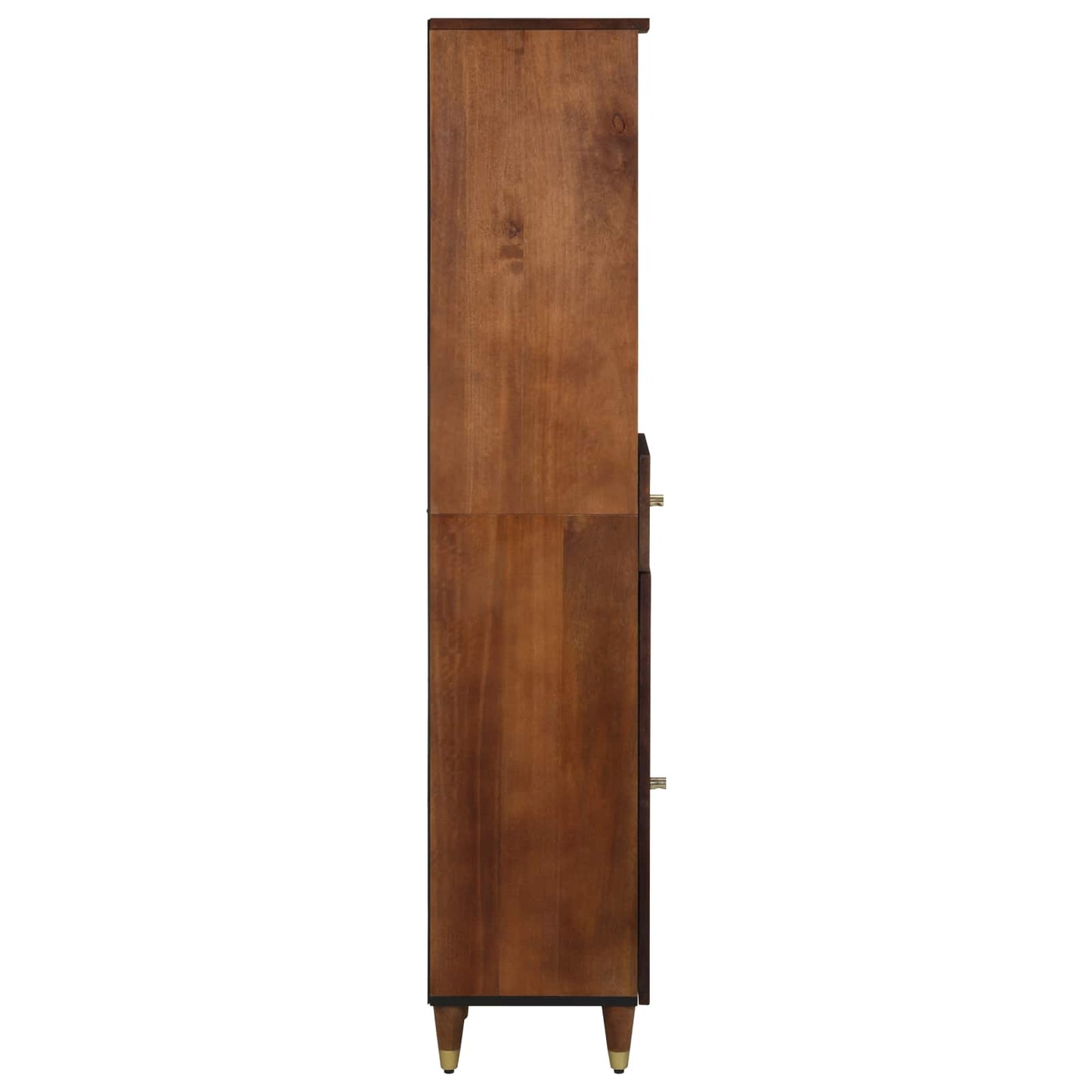 Baderomsskap honningbrun 38 x 33 x 160 cm Massiv mango tre