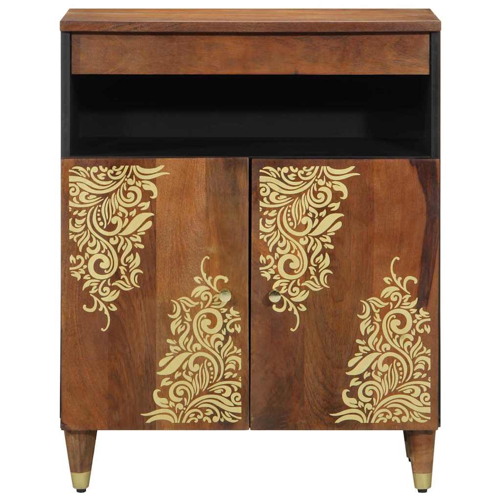 Serviesskap med hylle Brun 60 x 33 x 75 cm Massiv mango tre