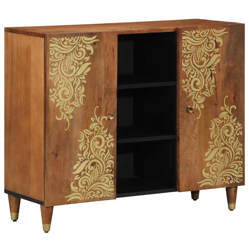 Serviesskap med hylle Brun 90 x 33 x 75 cm Massiv mango tre