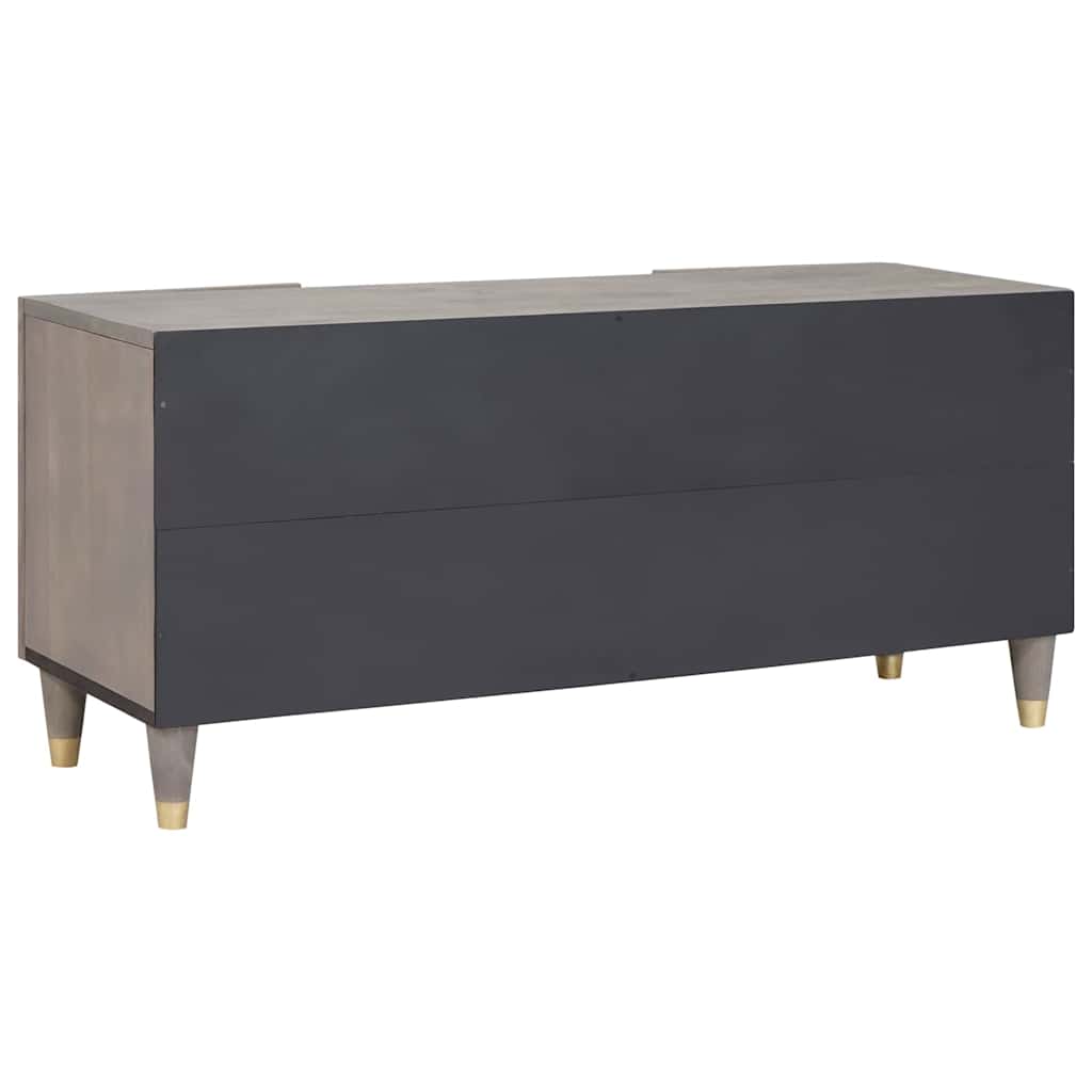 TV-skap med hylle med dør Grå 105 x 33 x 46 cm Massiv mango tre