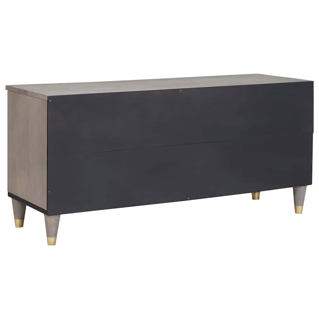 TV-skap med skuff Grå 100 x 33 x 46 cm Massiv mango tre