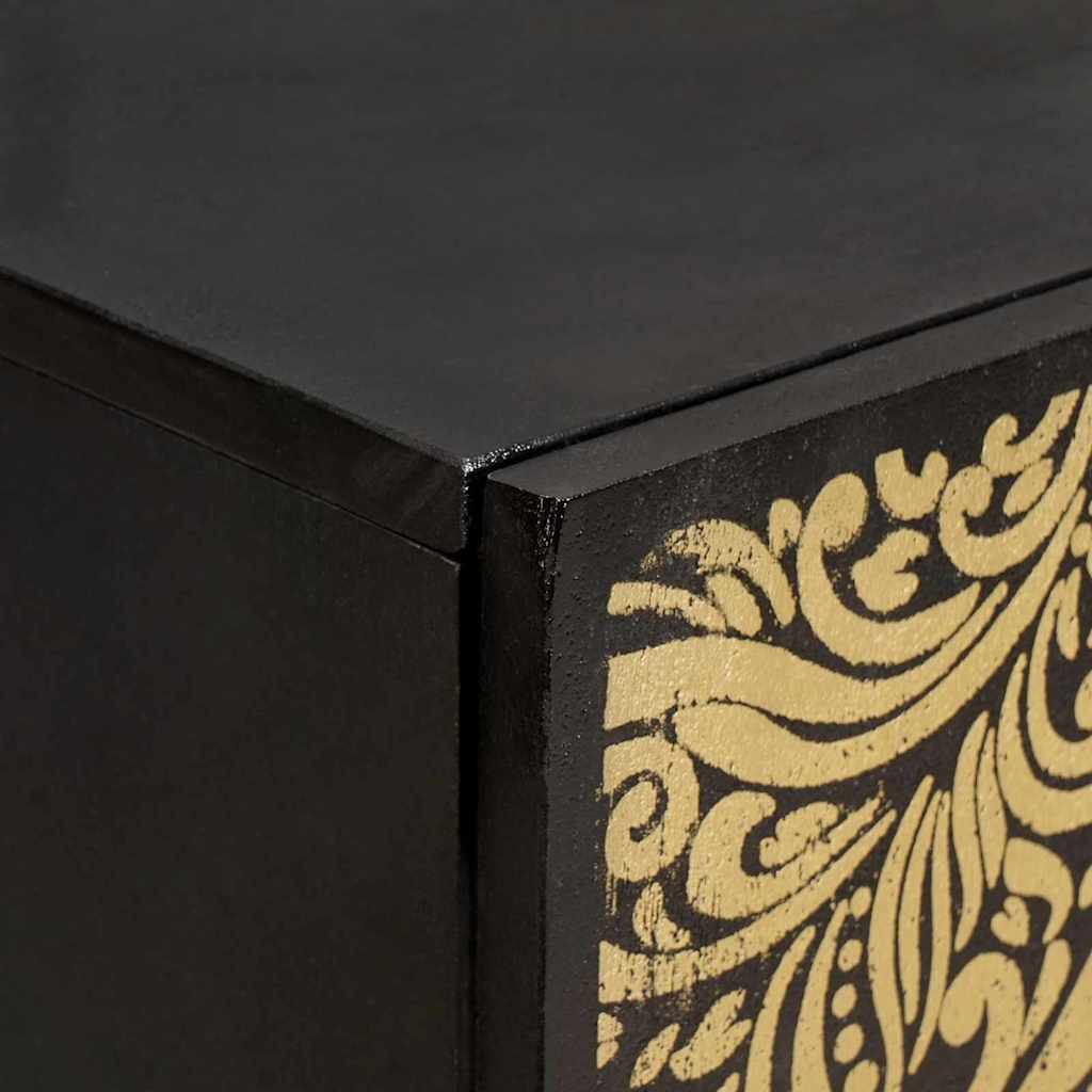 Serviesskap Svart 60 x 33 x 75 cm Massiv mango tre