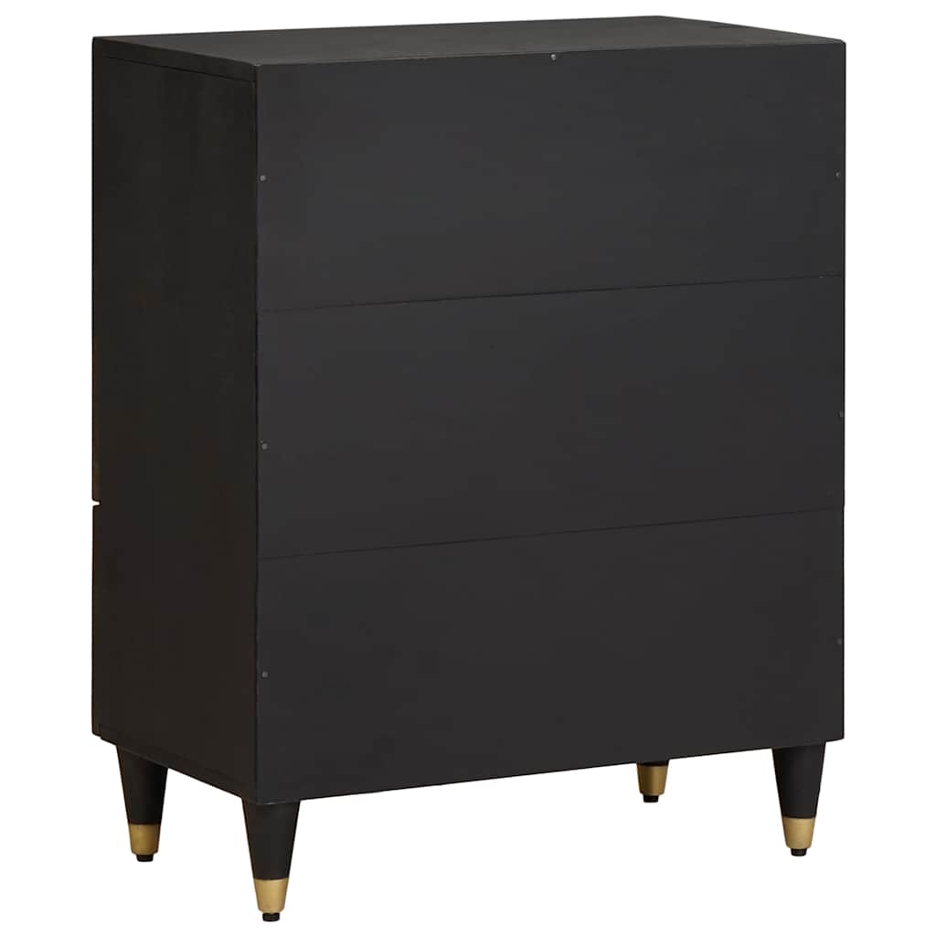 Serviesskap Svart 60 x 33 x 75 cm Massiv mango tre