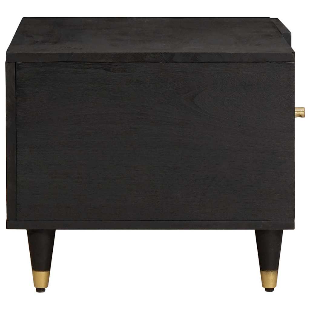 Kaffebord Svart 80 x 50 x 40 cm Massiv mango tre