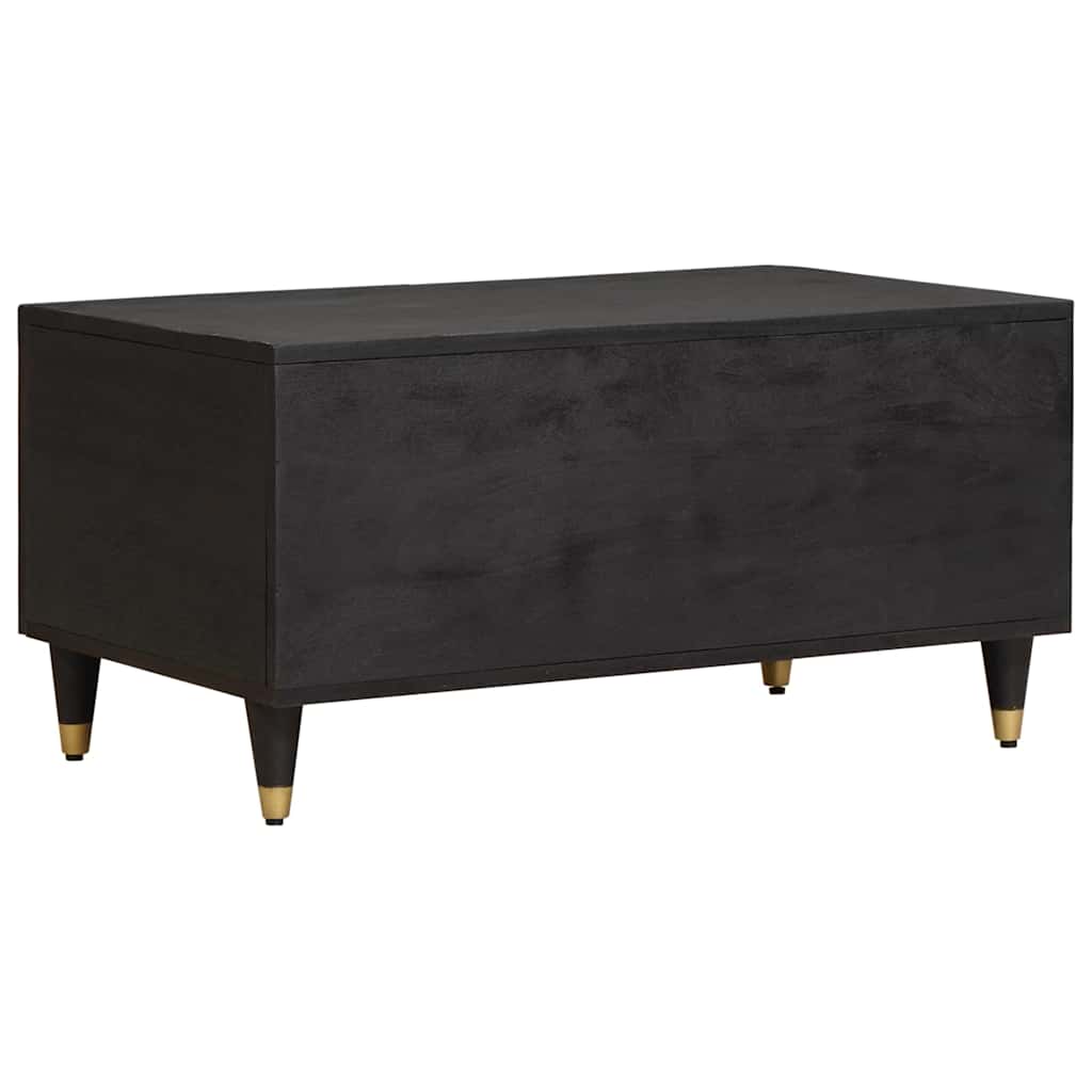 Kaffebord Svart 80 x 50 x 40 cm Massiv mango tre