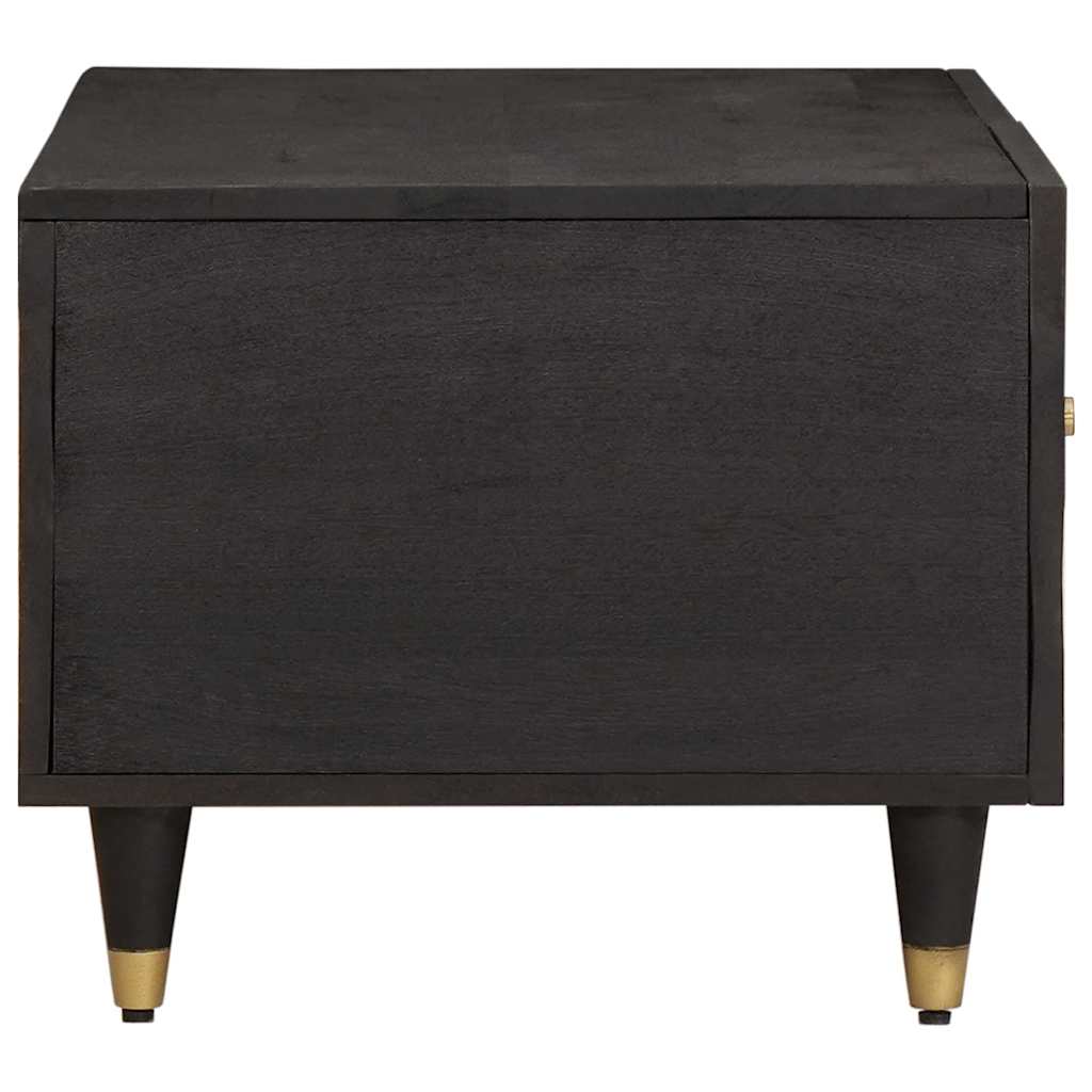 Kaffebord Svart 80 x 50 x 40 cm Massiv mango tre