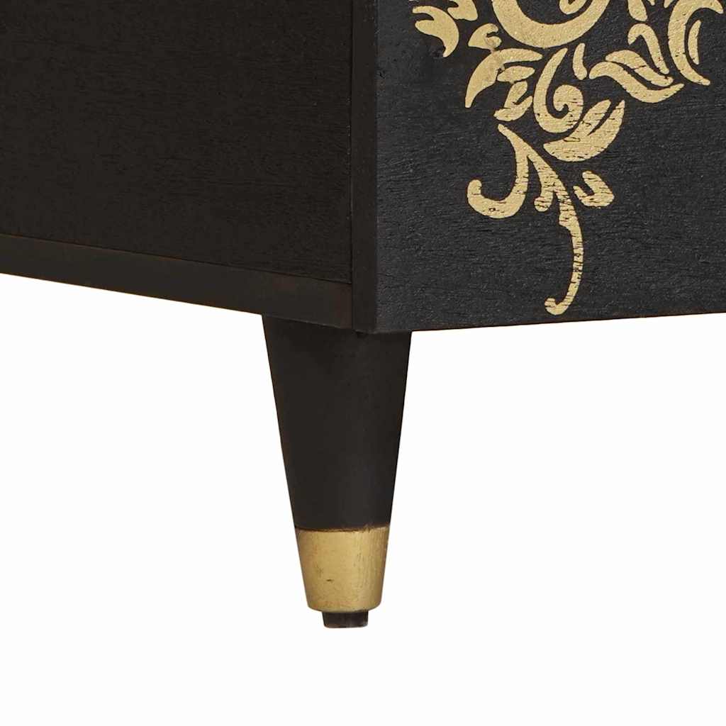 Kaffebord Svart 100 x 54 x 40 cm Massiv mango tre