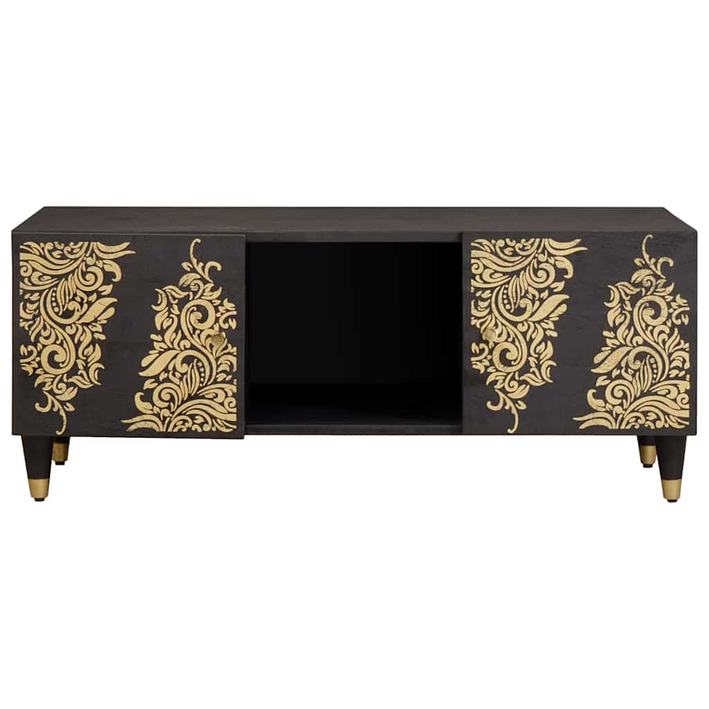 Kaffebord Svart 100 x 54 x 40 cm Massiv mango tre