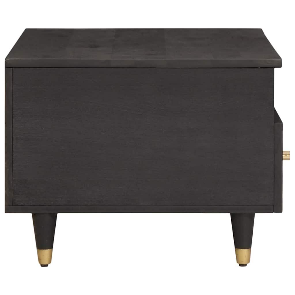 Kaffebord med skuff Svart 80 x 54 x 40 cm Massiv mango tre
