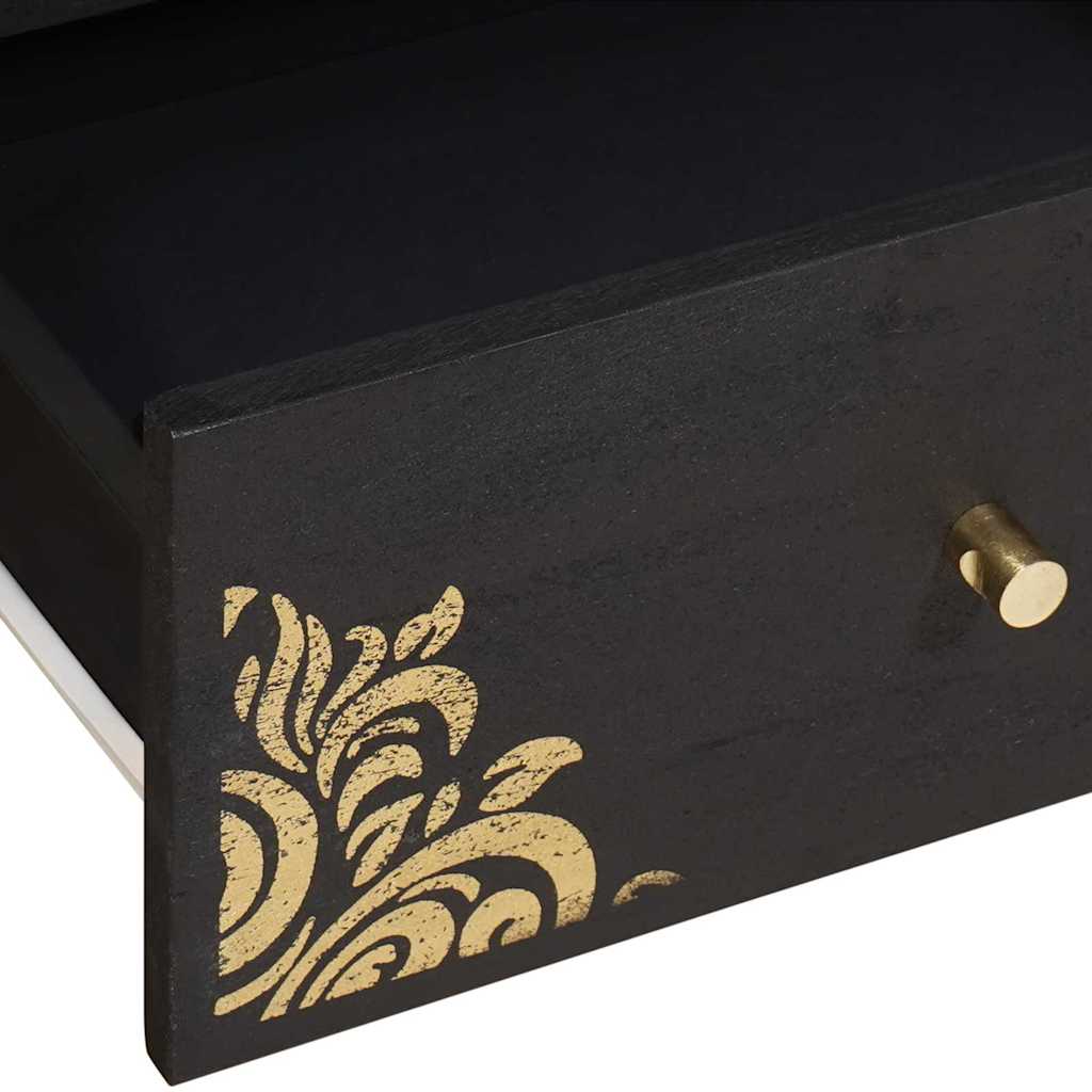 TV-skap med skuff Svart 105 x 33 x 46 cm Massiv mango tre