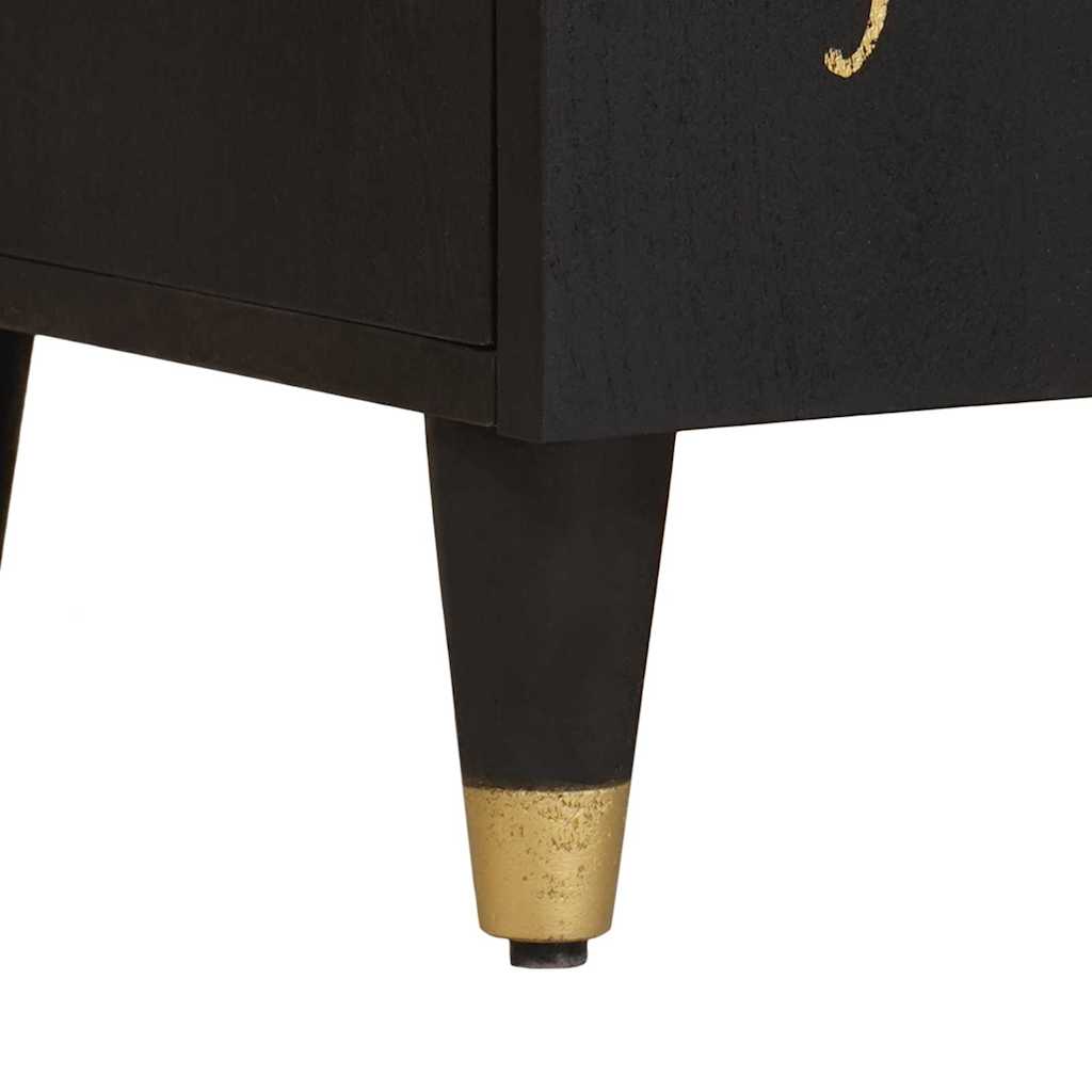 TV-skap med skuff Svart 105 x 33 x 46 cm Massiv mango tre