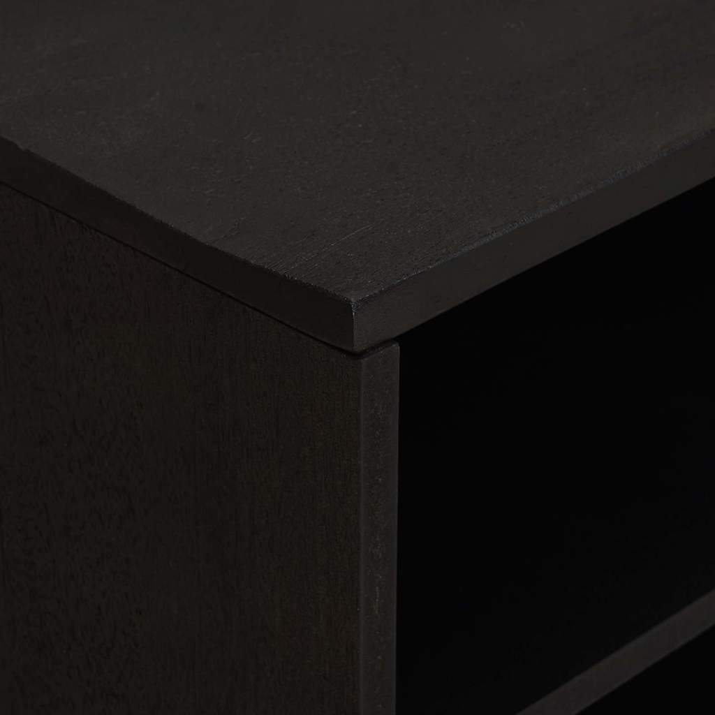 TV-skap med hylle Svart 80 x 33 x 46 cm Massiv mango tre