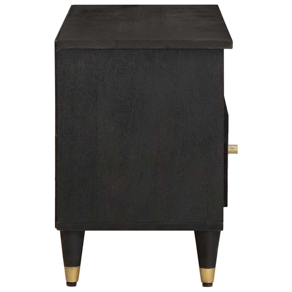 TV-skap med skuff Svart 100 x 33 x 46 cm Massiv mango tre