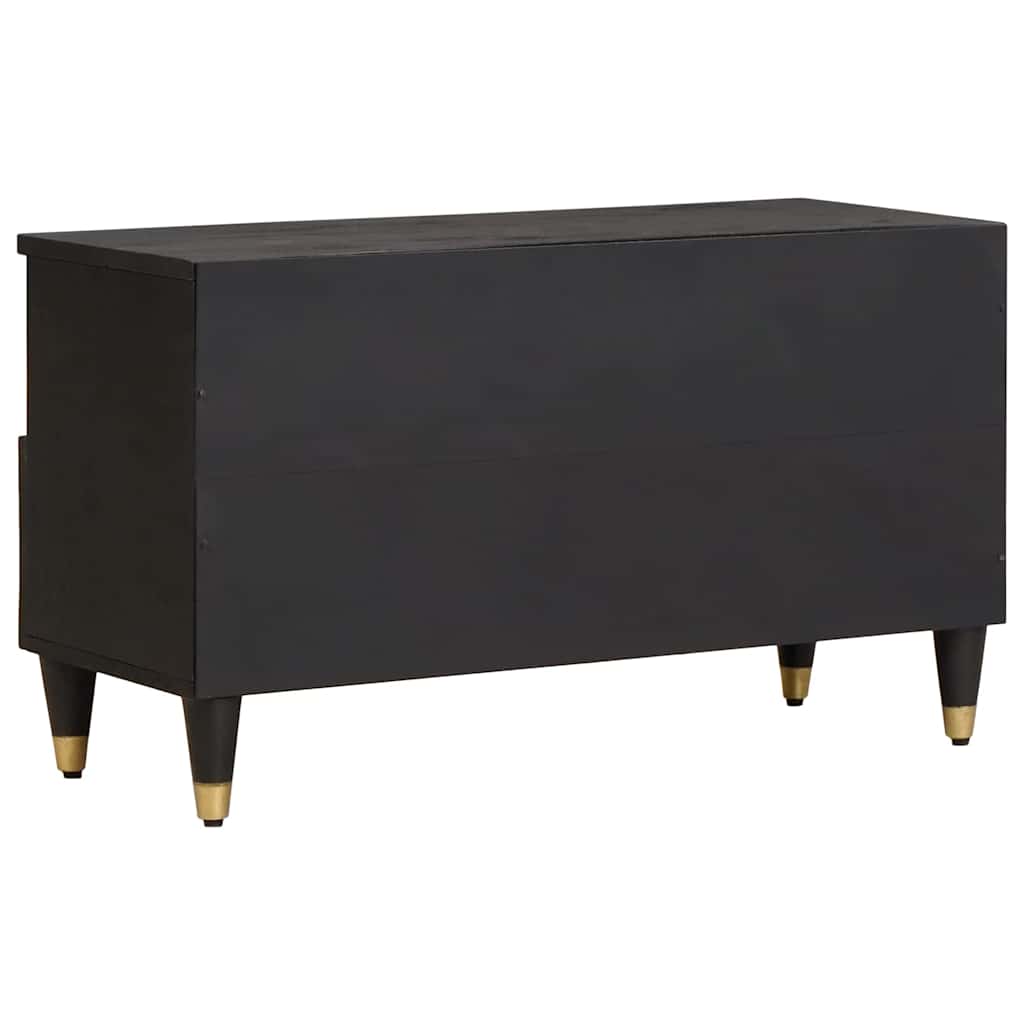 TV-skap med skuff Svart 80 x 33 x 46 cm Massiv mango tre