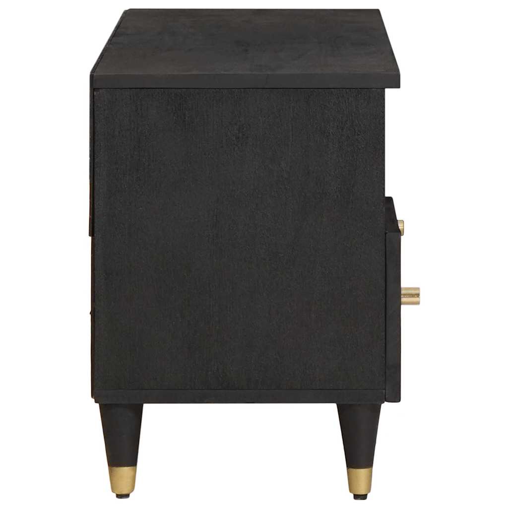 TV-skap med skuff Svart 100 x 33 x 46 cm Massiv mango tre